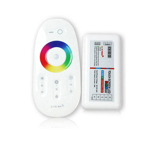 Εικόνα της Ασύρματο RGB Λευκό Controller Αφής με Dimmer για ταινία Led 288w