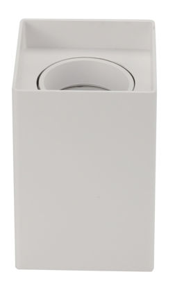 Εικόνα της Βάση Σπότ Τετράγωνη Πλαστική GU10 Max 10W Λευκή