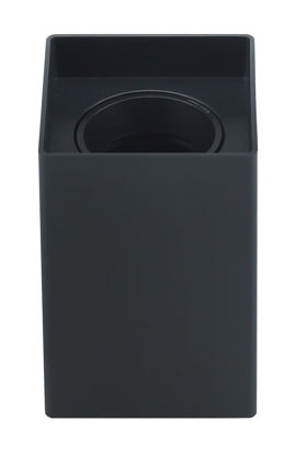 Εικόνα της Βάση Σπότ Τετράγωνη Πλαστική GU10 Max 10W Μαύρη