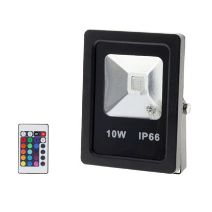 Εικόνα της LED RGB Προβολέας με Τηλεχειριστήριο 10W RGB