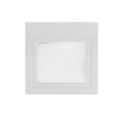 Εικόνα της LED Φωτιστικό Για Σκάλες Λευκό Τετράγωνο 3W Φυσικό Λευκό