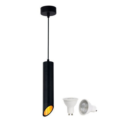 Εικόνα της LED Σποτ Φωτιστικό Kρεμαστό Μαύρο 5W Θερμό Λευκό