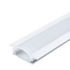 Εικόνα της Προφίλ Αλουμινίου Χωνευτό Λευκό Για LED Ταινίες L=2m 24.7x7.4mm Γαλακτερό Κάλυμμα