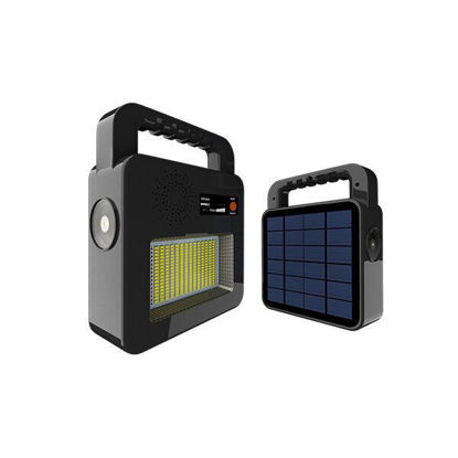 Εικόνα της Ηλιακό Φορητό Ηχείο Bluetooth + Προβολέας 3.5 W CCT Μαύρο Optonica