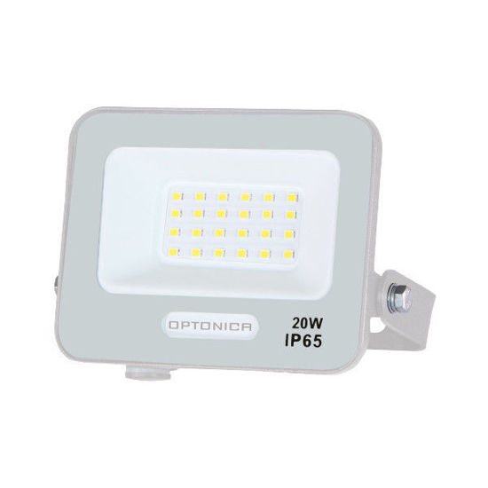 Εικόνα της Προβολέας Led Λευκός SMD 20W 120° IP65 Ψυχρό Λευκό