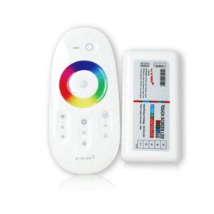 Ασύρματο RGB Λευκό Controller Αφής με Dimmer για ταινία Led 288w