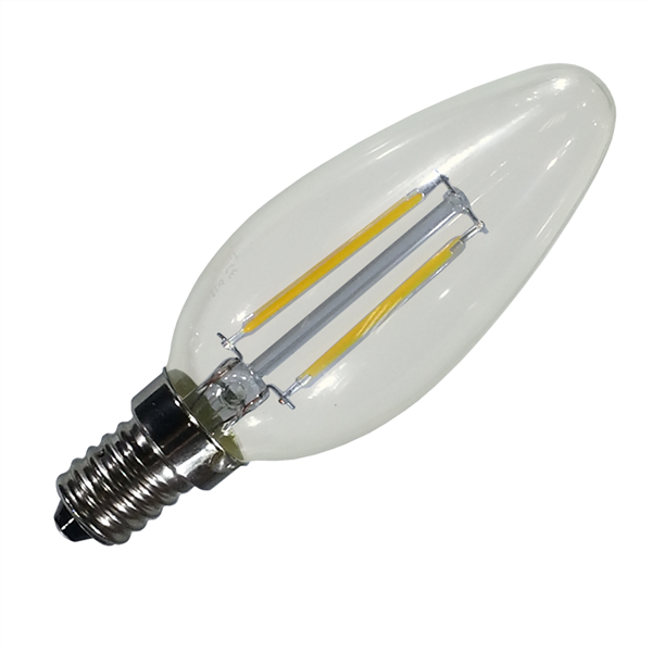 Filament E14 Λάμπα Led Κερί 4W 400Lm Φυσικό λευκό