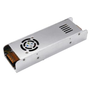 Τροφοδοτικό Μεταλλικό Slim 360W Για 24V Ταινία Led 15A Σταθεροποιημένο