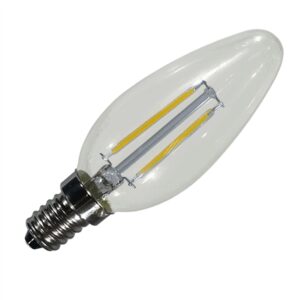 Filament E14 Λάμπα Led Κερί 4W 400Lm Θερμό λευκό Dimmable
