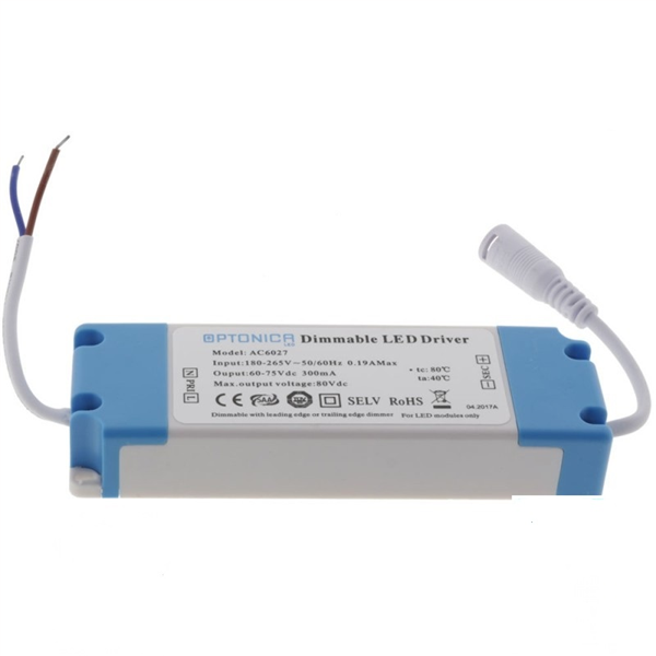 Dimmable Led Driver για Mini Panel 20-30Watt 300MA