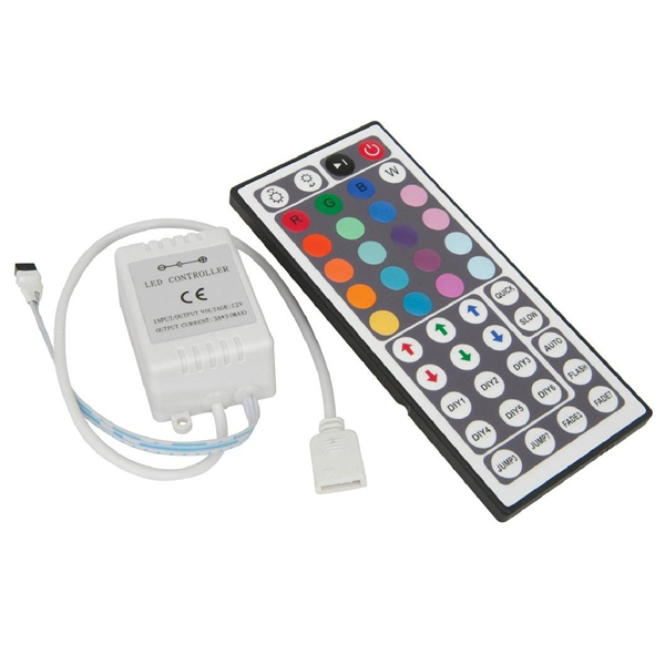 Ασύρματο IR RGB Controller 44Key με Dimmer για ταίνια Led 72w