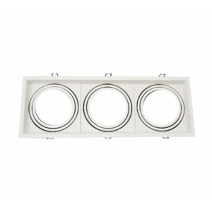 Βάση Σποτ Τριπλή AR111 Τετράγωνο Κινητό Λευκή