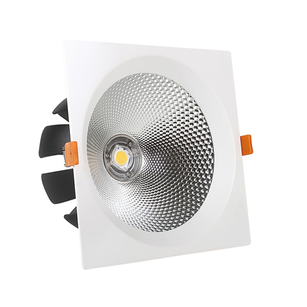 LED COB Downlight Τετράγωνο Περιστρεφόμενο 20W Φυσικό Λευκό