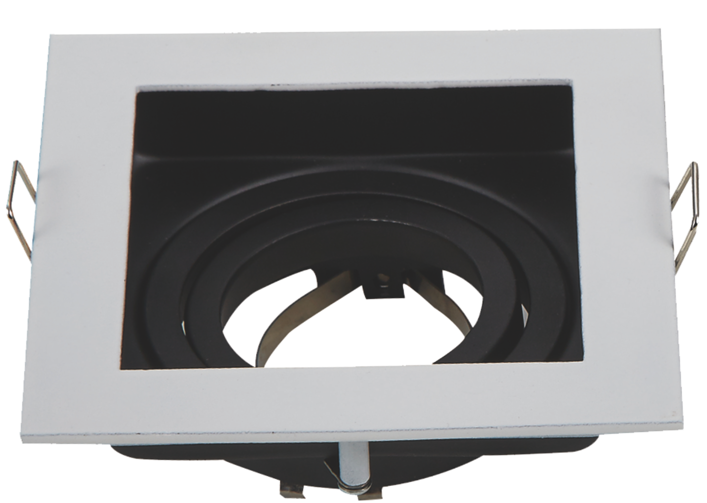 Βάση Σποτ Αλουμινίου Τετράγωνη GU10 Max 35W Λευκή/Μαύρη