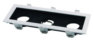 Βάση Σποτ Αλουμινίου Τετράγωνη 3xGU10 Max 35W Λευκή/Μαύρη