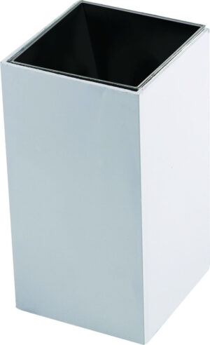 Βάση Σποτ Τετράγωνη Αλουμινίου GU10 Max 10W Λευκή με Μαύρο Κάτοπτρο