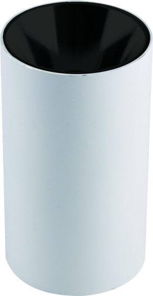 Βάση Σποτ Στρογγυλή Αλουμινίου GU10 Max 10W Λευκή με Μαύρο Κάτοπτρο