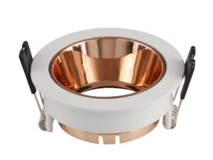 Βάση Σποτ Αλουμινίου Στρογγυλή  Χωνευτή GU10 Χάλκινο Κάτοπτρο