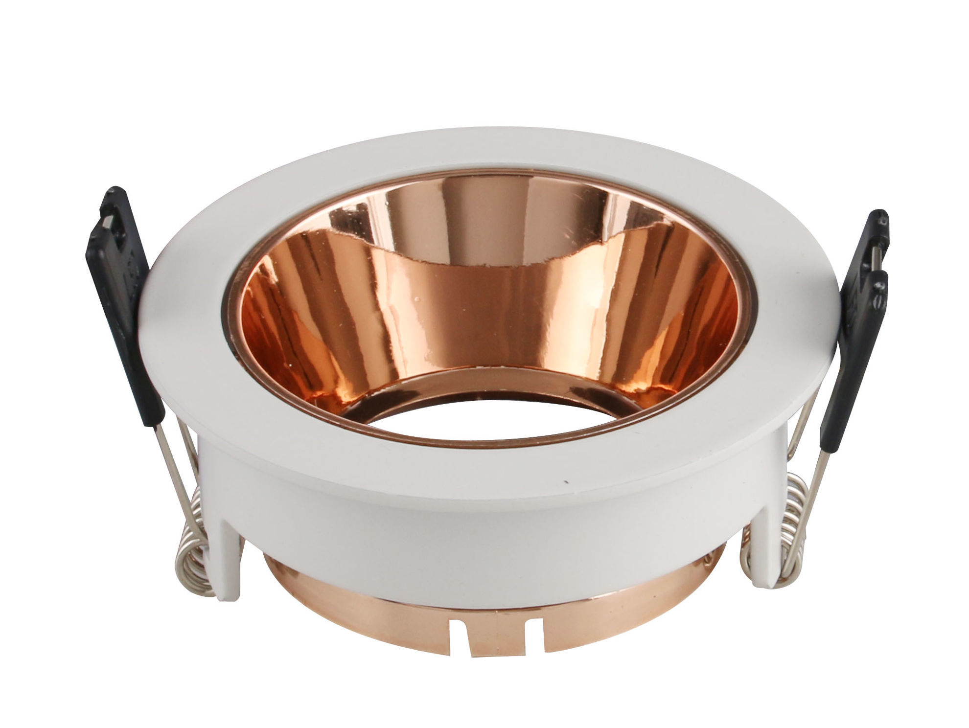 Βάση Σποτ Αλουμινίου Στρογγυλή Χωνευτή GU10 Χάλκινο Κάτοπτρο