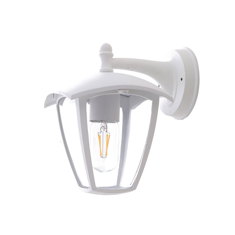 Επιτοίχιο Φωτιστικό Down Matt Λευκό 1xE27