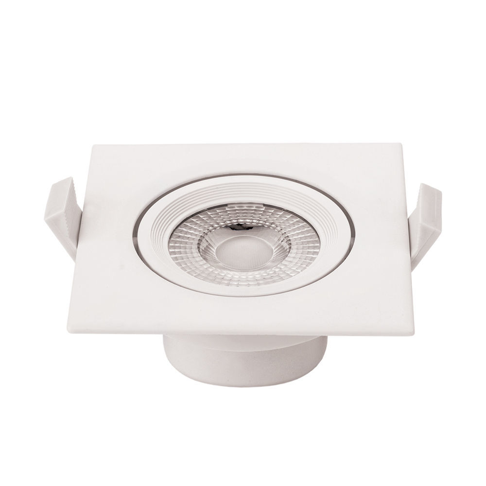 LED COB Downlight Τετράγωνο Περιστρεφόμενο 7W Φυσικό Λευκό