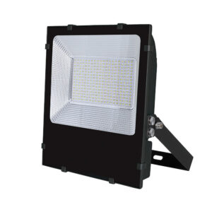 LED Dual Voltage Προβολέας με Terminal Block Μάυρο 3 Χρόνια Εγγύηση 100W Ψυχρό Λευκό
