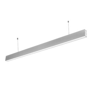 LED Linear Κρεμαστό Φωτιστικό Ασημί 40W Ψυχρό Λευκό