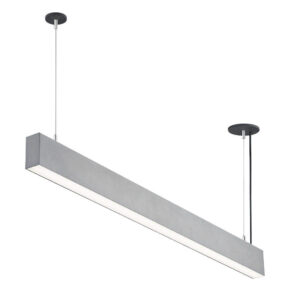 LED Linear Κρεμαστό Φωτιστικόs Linkable UGR<19 50W Ασημί Φυσικό Λευκό