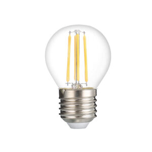 LED Λάμπα G45 Filament Clear Glass Dimmable 4Watt Θερμό Λευκό