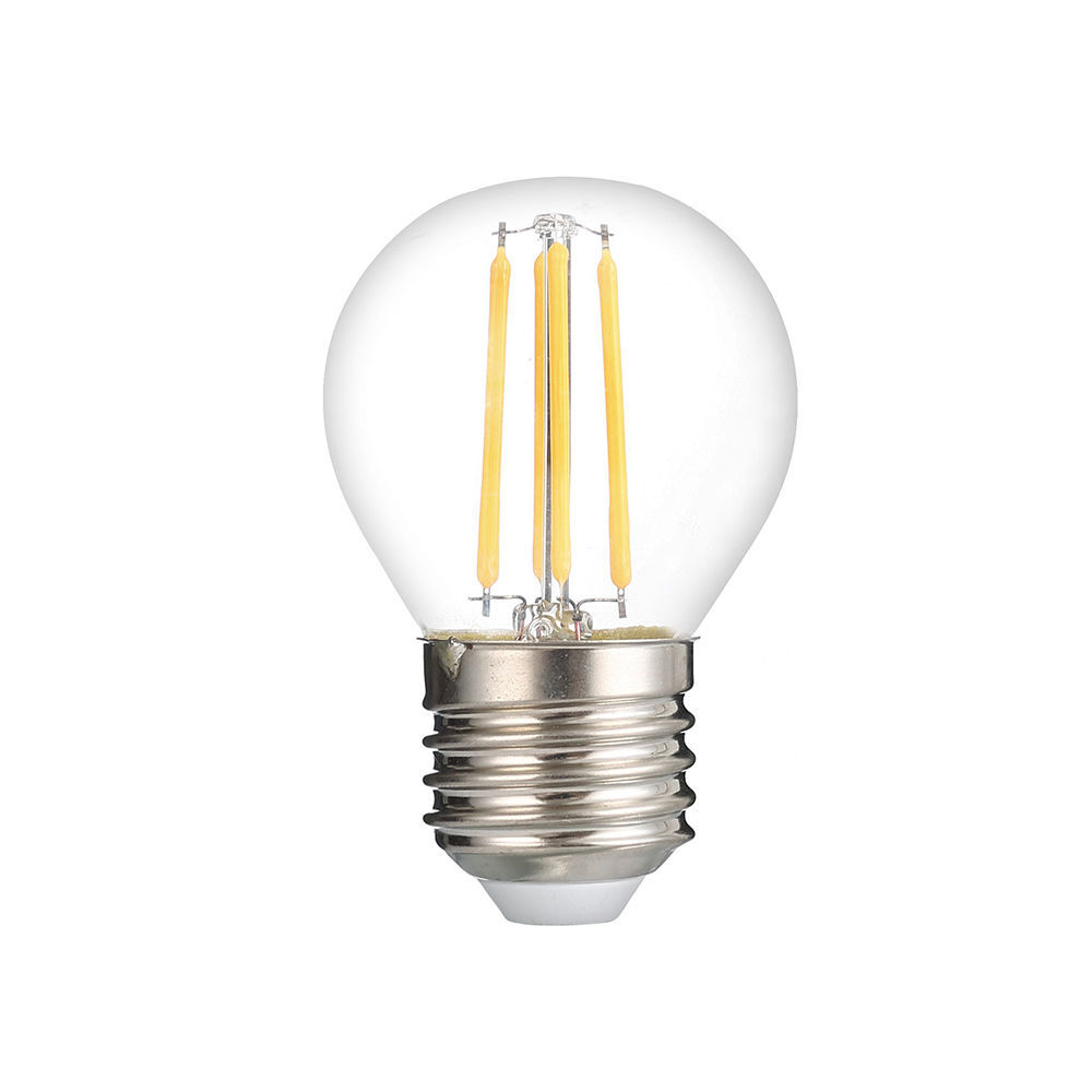 LED Λάμπα G45 Filament Clear Glass Dimmable 4Watt Θερμό Λευκό