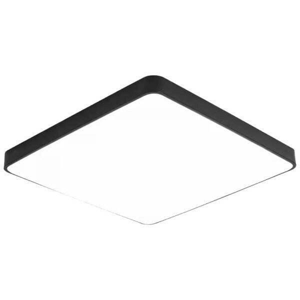 LED Τετράγωνο Φωτιστικό Οροφής Μαυρό 30W Φυσικό Λευκό