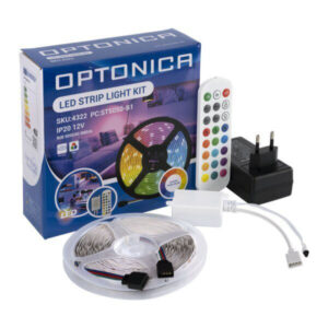 Led Strip Set Adapter + IR Controller + Remote RGB 60Leds 36W RGB