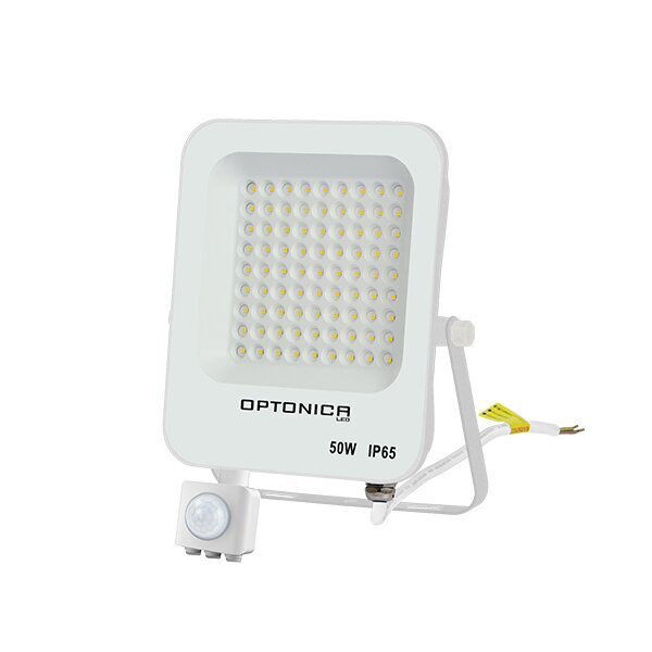Προβολέας LED SMD Λευκός IP65 με Ανιχνευτή Κίνησης 50W Ψυχρό Λευκό
