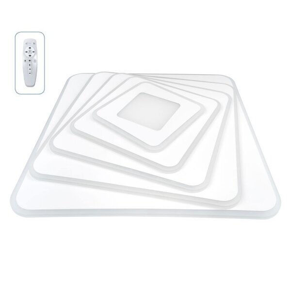 LED Φωτιστικό Οροφής Τετράγωνο 120W (2x60W) με Τηλεχειρισμό Αλλαγής Χρώματος 3000K-6000K