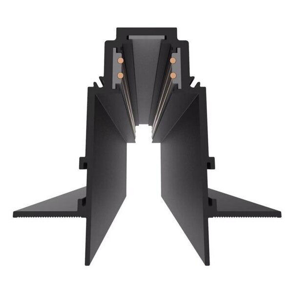 Χωνευτή Μαγνητική Ράγα R35B Αλουμινίου Μαύρη 1 M