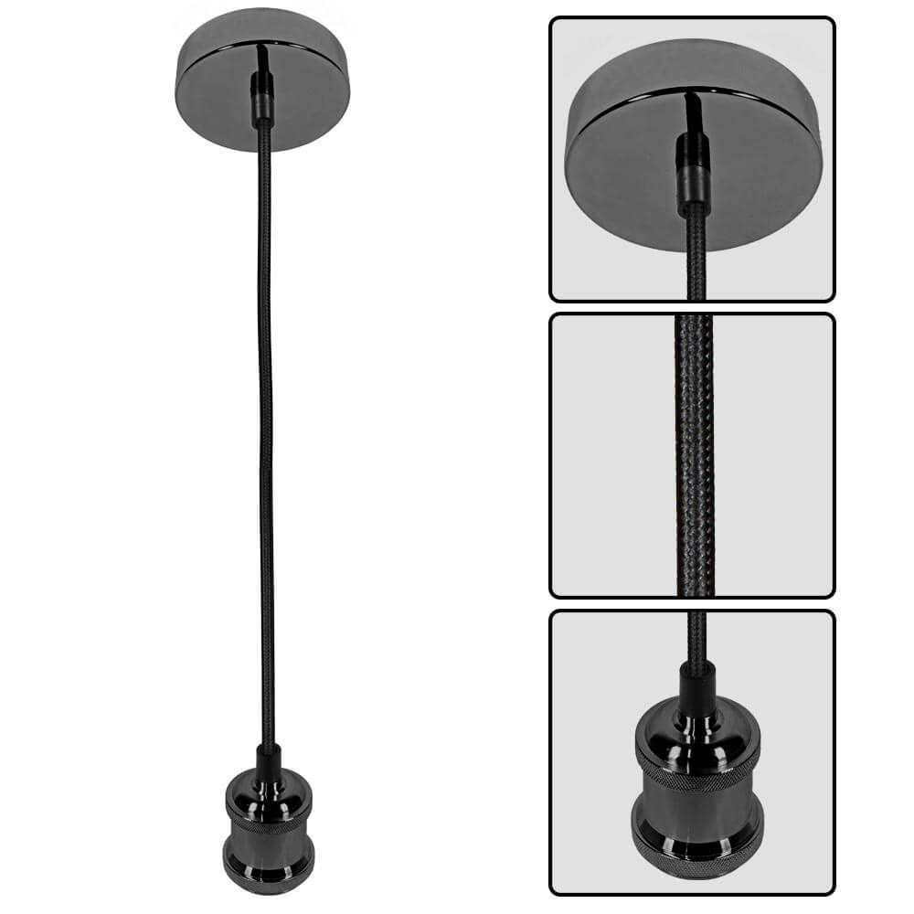 Φωτιστικό Vintage Retro Χρώμα Γραφίτη με Ε27 Ντουί