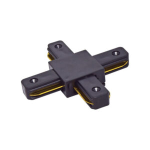 Σταυροειδής Σύνδεσμος Μονοφασικής Ράγας 2 Επαφών Μαύρος