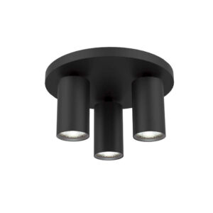 Φωτιστικό Spot Οροφής Lux Στρογγυλό 3xGU10 Μαύρο