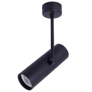 Φωτιστικό Spot Οροφής Lux Με Ντίζα Σωληνοειδές GU10 Μαύρο