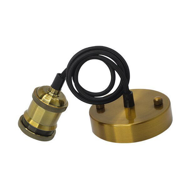 Κρεμαστό Φωτιστικό Vintage σε Αντικέ Χρυσό με Ε27 Ντουί