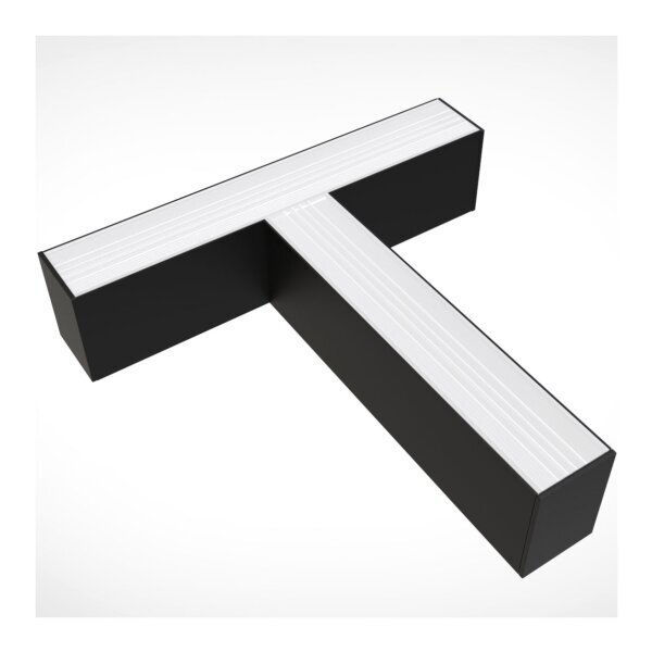 LED Γραμμικός Κρεμαστός Μαύρος Σύνδεσμος Σχήματος Τ 15W για SKU: 5470 Ψυχρό Λευκό