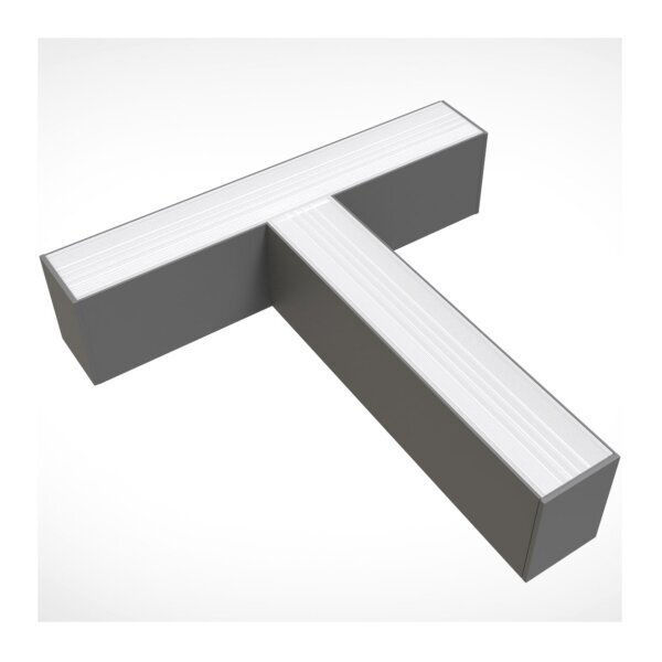 LED Γραμμικός Κρεμαστός Ασημί Σύνδεσμος Σχήματος Τ 15W για SKU: 5471 Ψυχρό Λευκό