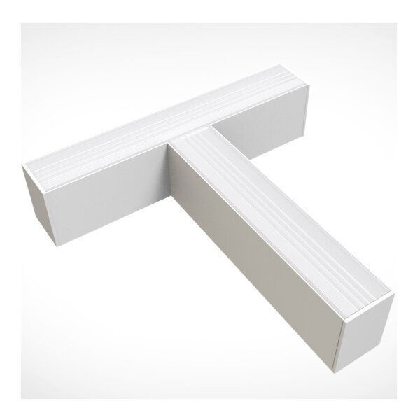 LED Γραμμικός Κρεμαστός Λευκός Σύνδεσμος Σχήματος Τ 15W για SKU: 5472 Ψυχρό Λευκό