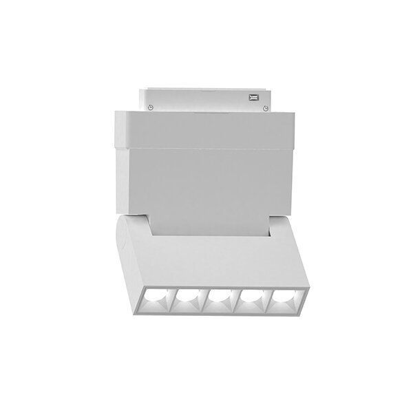 Led Μαγνητικός Προβολέας Αναδιπλούμενος Λευκός 10W 5-Heads Για Μαγνητικό Σύστημα M35 Θερμό Λευκό