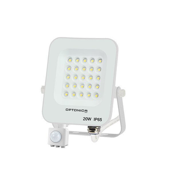 Προβολέας LED SMD Λευκός IP65 με Ανιχνευτή Κίνησης 20W Ψυχρό Λευκό