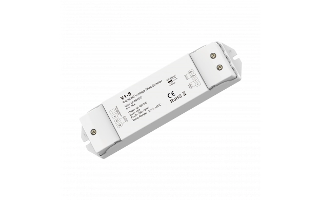 Triac Dimmer DC:12-48V 15A*1CH AC100-220V + Push Button