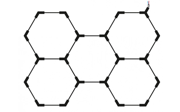 Hexagon Series Set 5*HEX 192W (Με αξεσουάρ εγκατάστασης) Ψυχρό Λευκό - Image 3