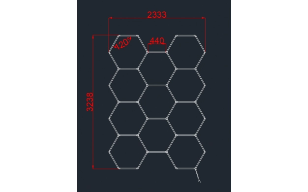 Hexagon Series Set 11*HEX 385W (Με αξεσουάρ εγκατάστασης) Ψυχρό Λευκό - Image 2