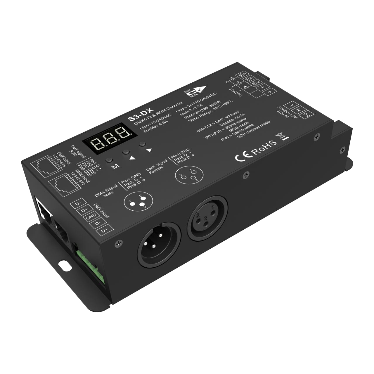 DMX Decoder για ταινία Led 220V