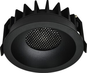 Led Χωνευτό Στρογγυλό Cob Φωτιστικό Μαύρο 20W με BRIDGELUX-CHIP CCT